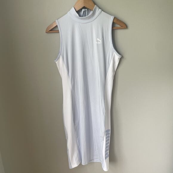 PUMA Halogen Blue T7 Dress Womens Size Medium Athletic Dress High Neck - Picture 2 of 9